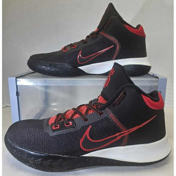 Nike Men's Black/University Red/White Kyrie Flytrap IV  Basketball  Sneaker 11.5 - Picture 1 of 16